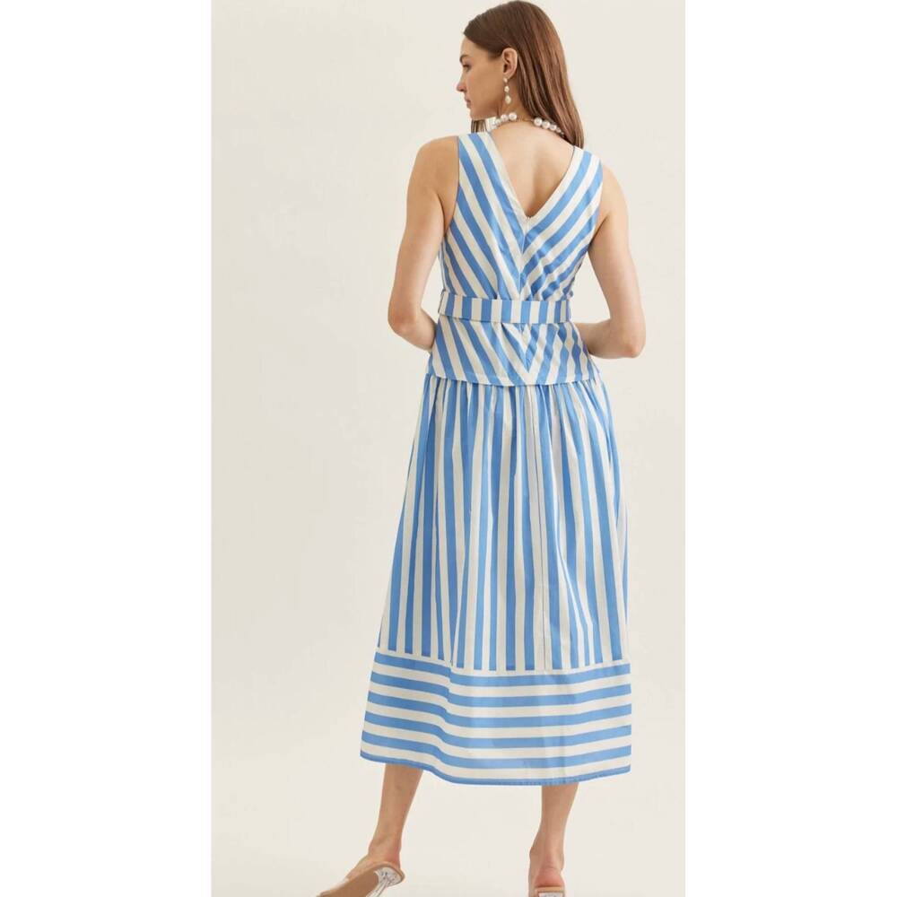 NEW ENTRO sweet summer midi dress in blue - Picture 3 of 7